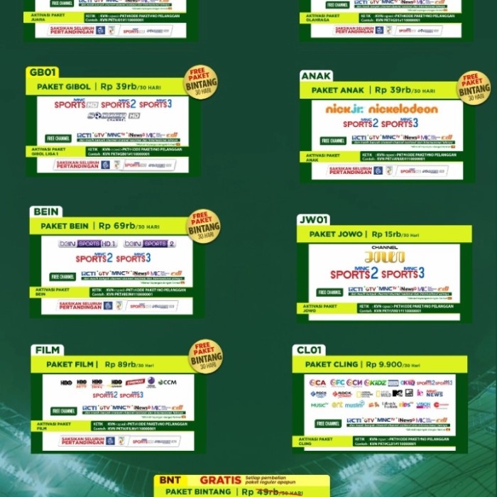 Detail Paket Nusantara Matrix Garuda Nomer 25