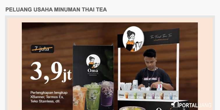 Detail Paket Usaha Thai Tea Nomer 19