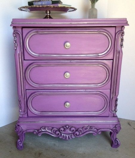 Detail Pale Plum Chalk Paint Furniture Nomer 6