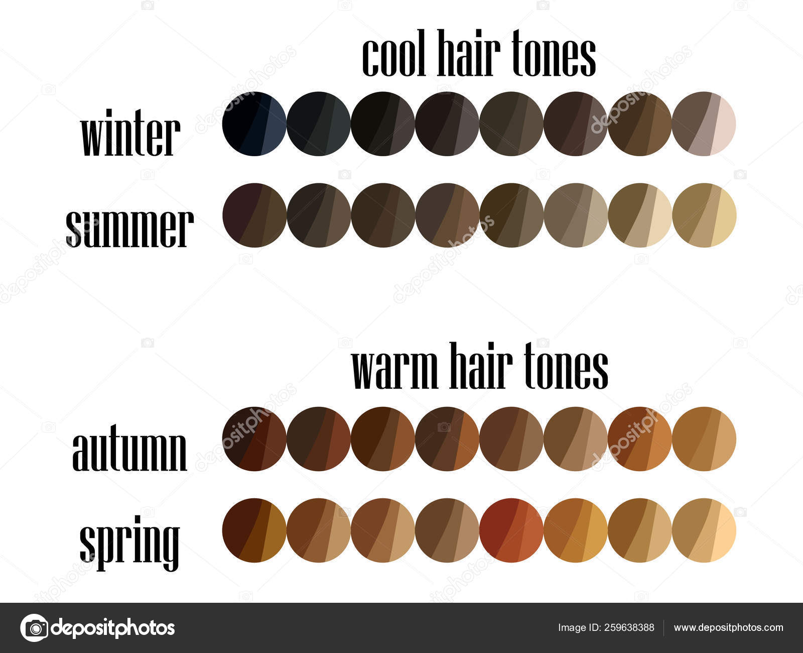 Detail Palet Warna Rambut Vector Nomer 16