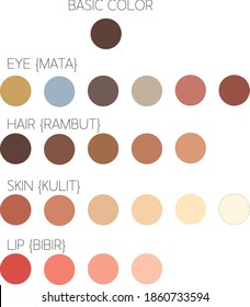 Detail Palet Warna Rambut Vector Nomer 18