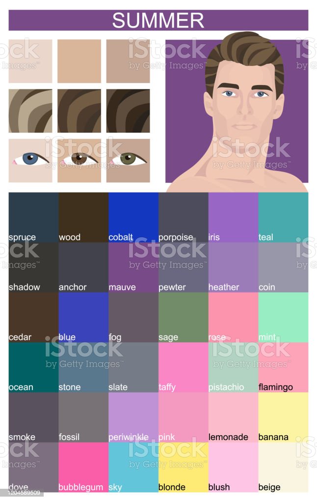 Detail Palet Warna Rambut Vector Nomer 21