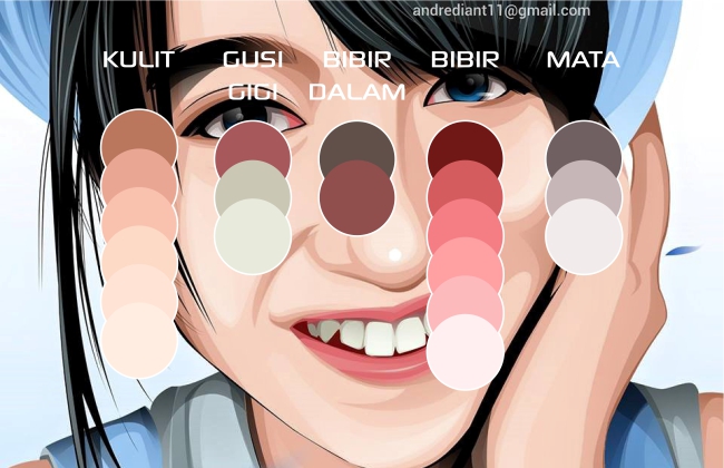 Detail Palet Warna Rambut Vector Nomer 33