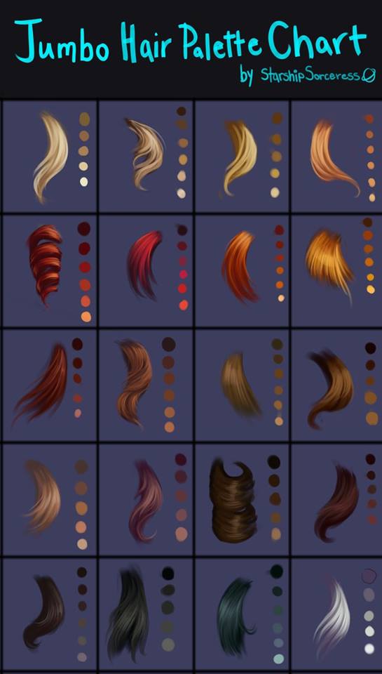 Detail Palet Warna Rambut Vector Nomer 37