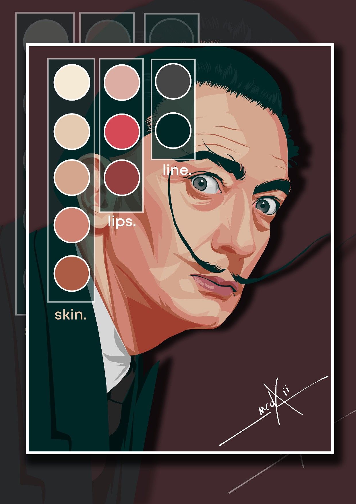 Detail Palet Warna Rambut Vector Nomer 41