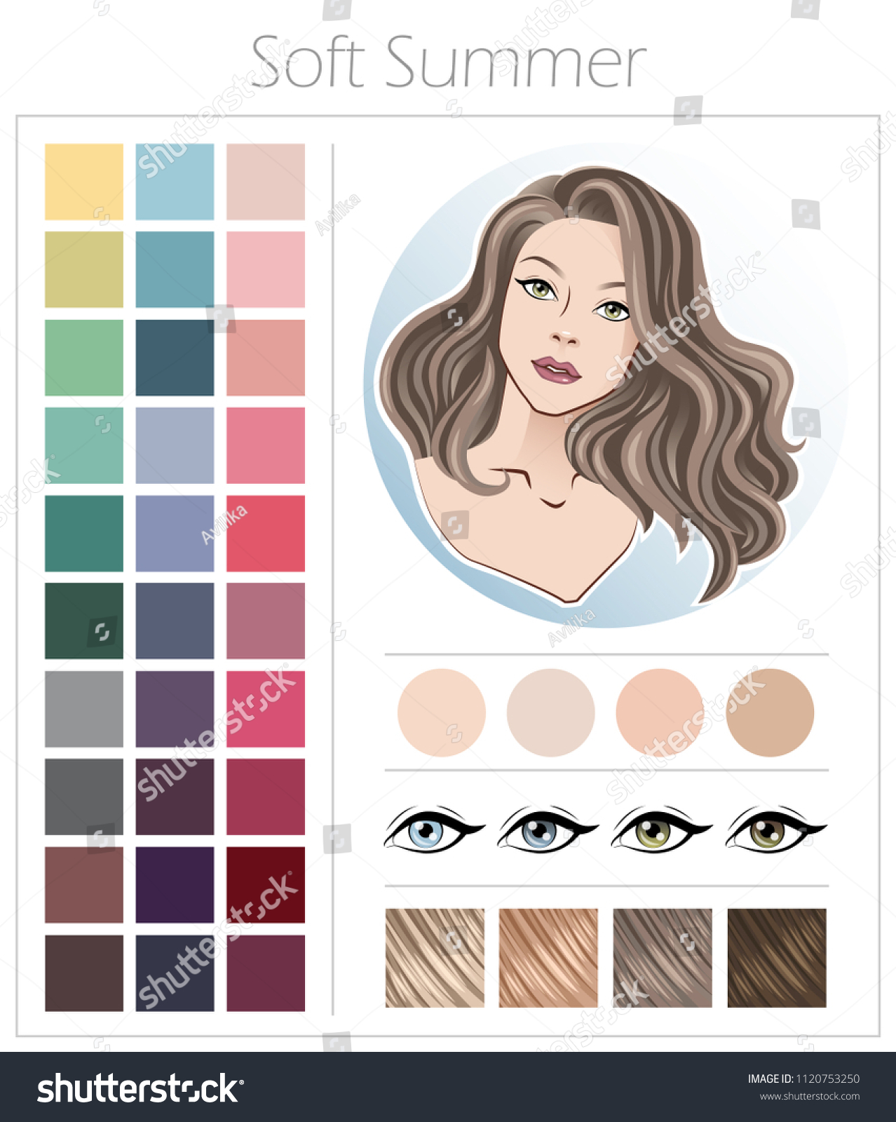 Detail Palet Warna Rambut Vector Nomer 47