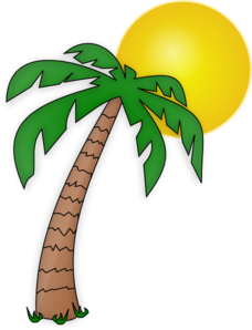 Palm Tree And Sun Clipart - KibrisPDR