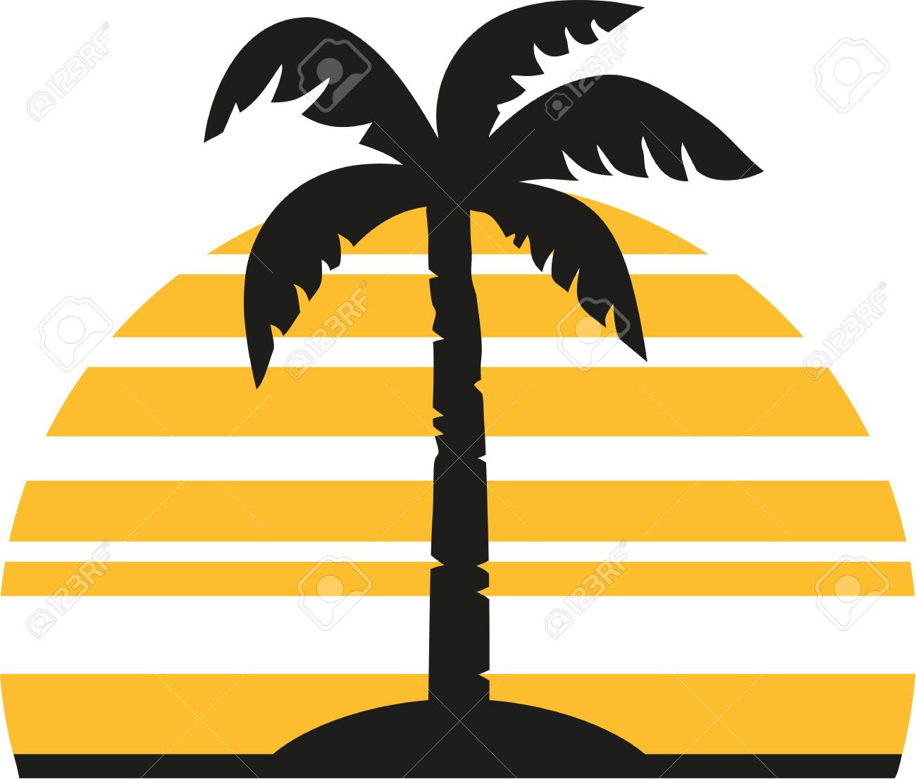 Detail Palm Tree And Sun Clipart Nomer 30