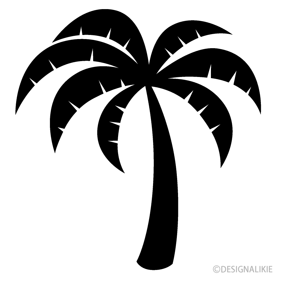 Detail Palm Tree Black And White Clipart Nomer 26