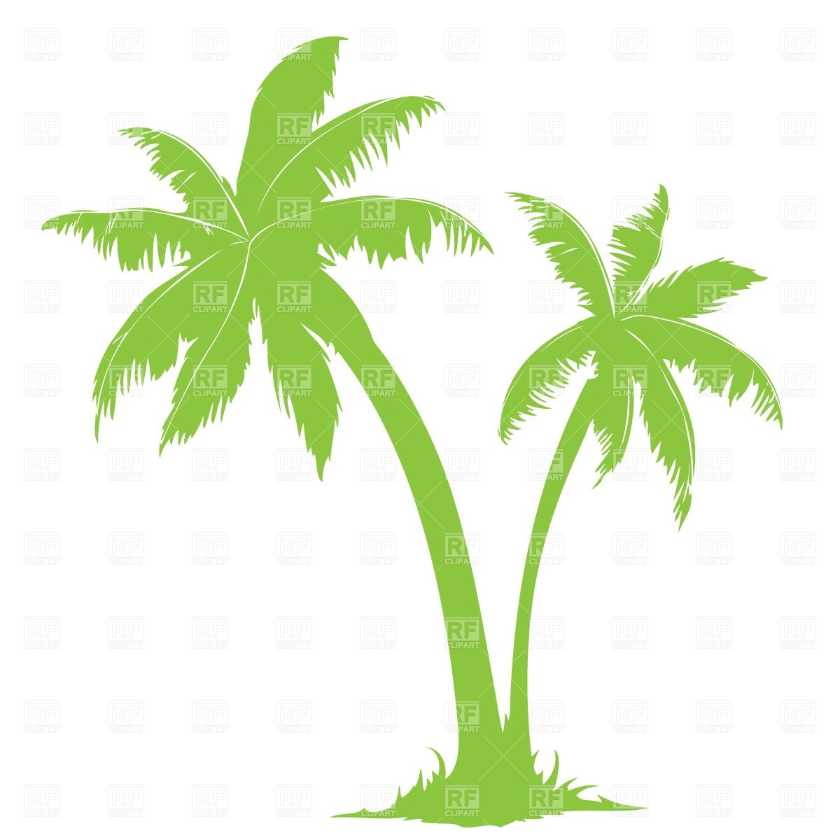 Detail Palm Tree Clip Art Silhouette Nomer 21