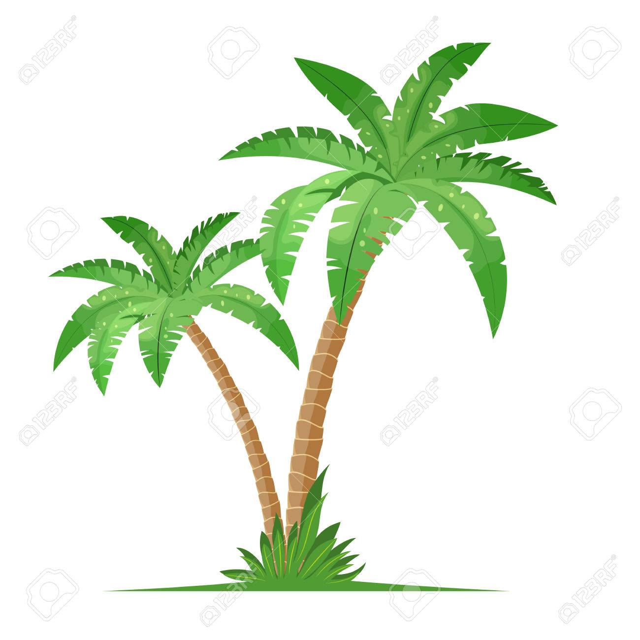 Detail Palm Tree Clip Art Vector Nomer 27