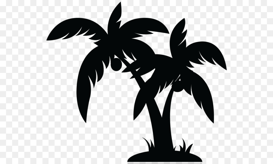 Detail Palm Tree Clipart Black And White No Background Nomer 26