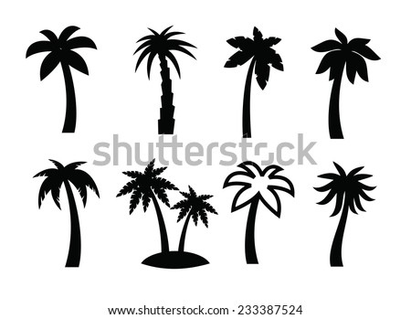 Detail Palm Tree Clipart Black And White No Background Nomer 42