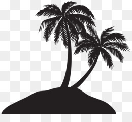 Detail Palm Tree Clipart Black And White No Background Nomer 6