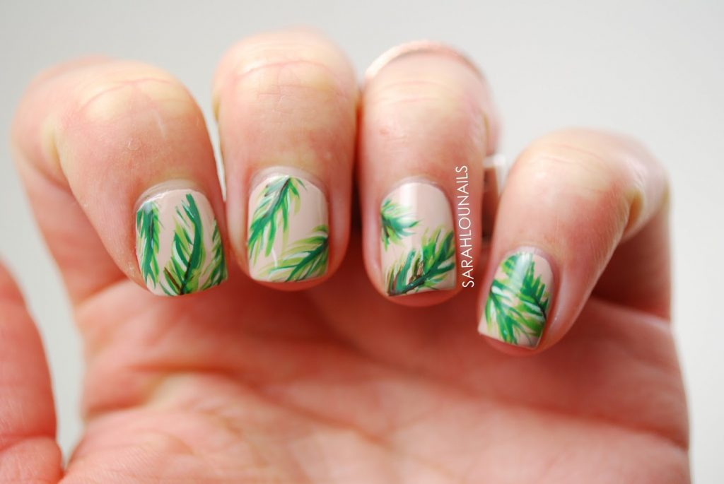 Detail Palm Tree Leaf Nails Nomer 29