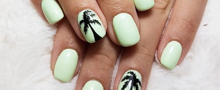 Detail Palm Tree Leaf Nails Nomer 40
