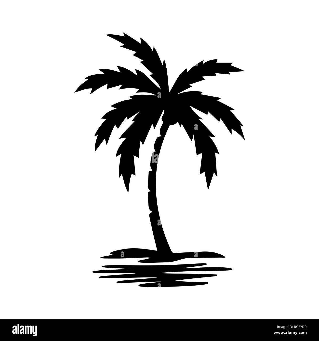 Detail Palm Tree Silhouette Clip Art Nomer 20