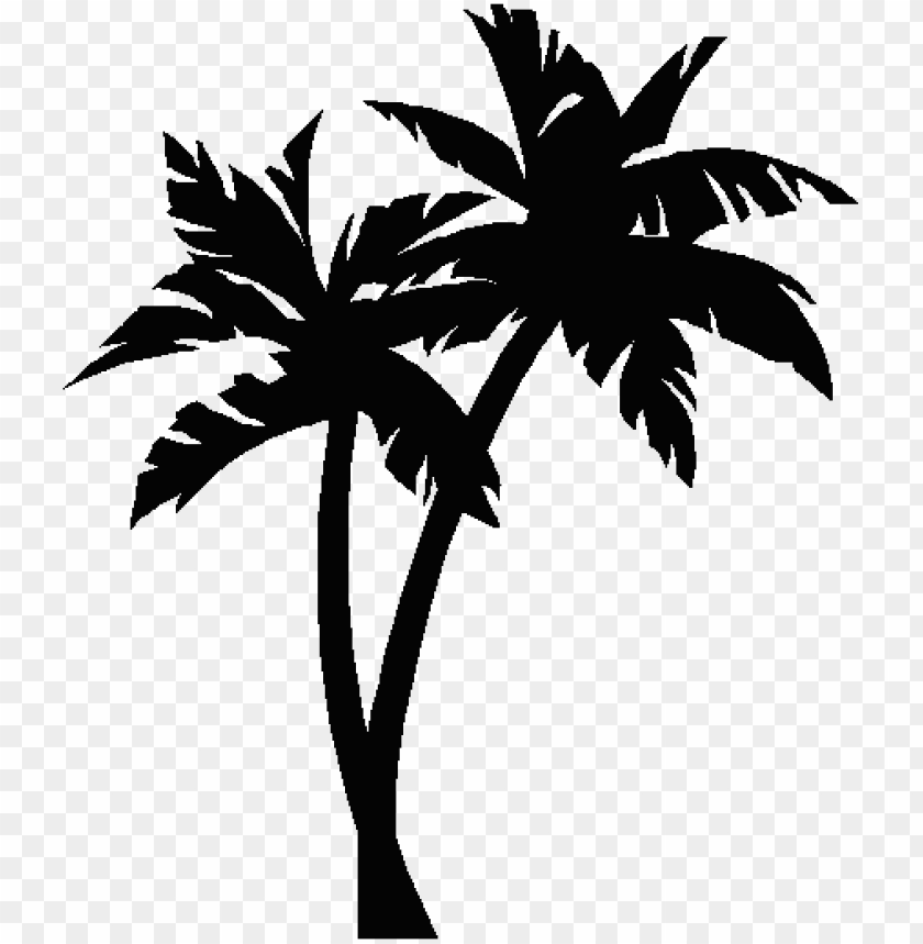 Detail Palm Tree Silhouette Clipart Nomer 10