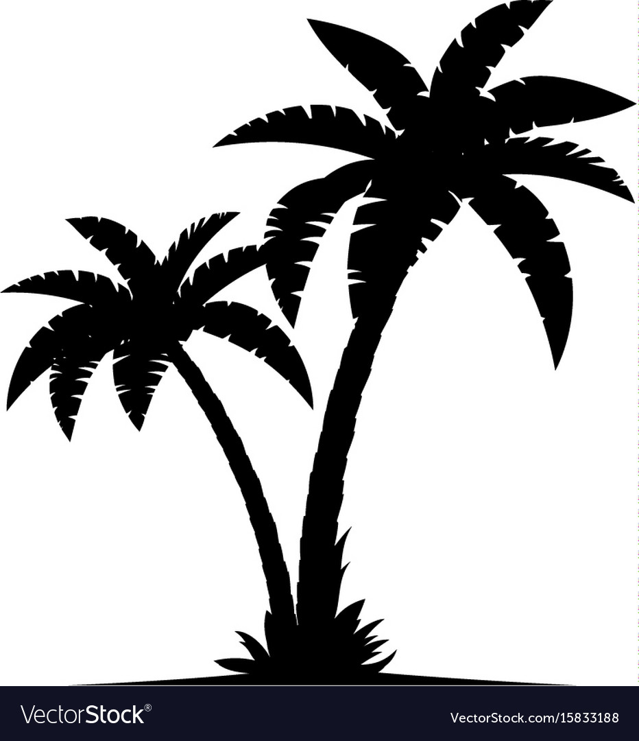 Detail Palm Tree Silhouette Vector Free Nomer 3