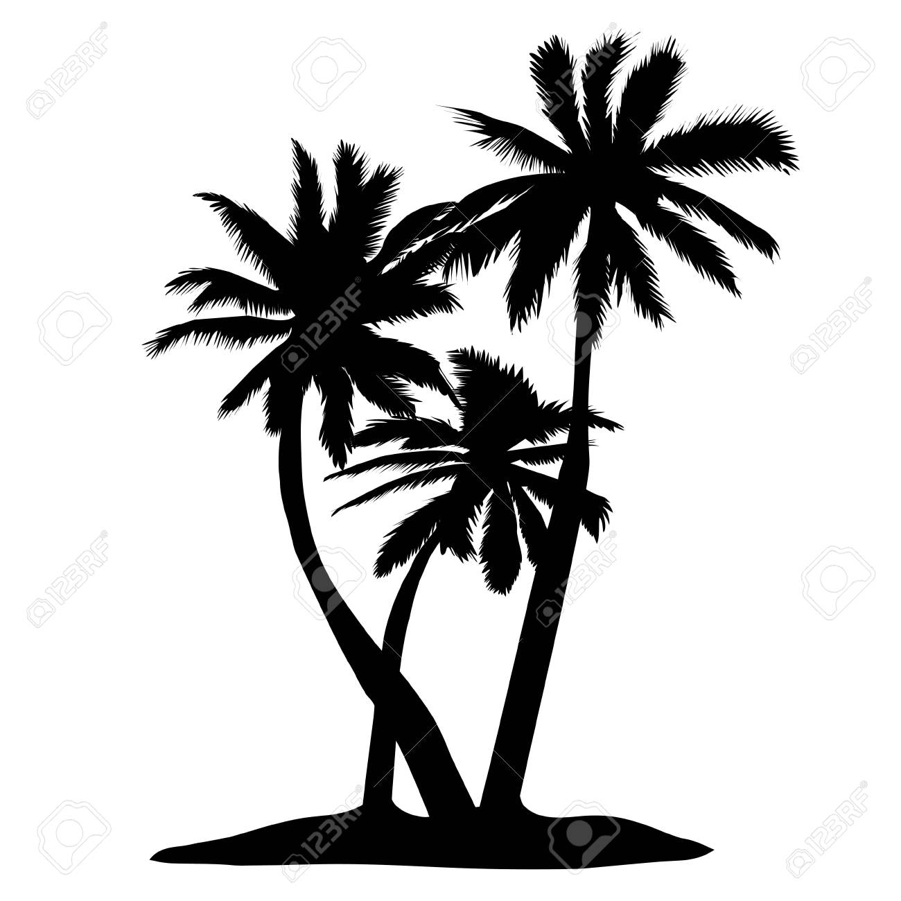 Detail Palm Tree Silhouette Vector Free Nomer 21