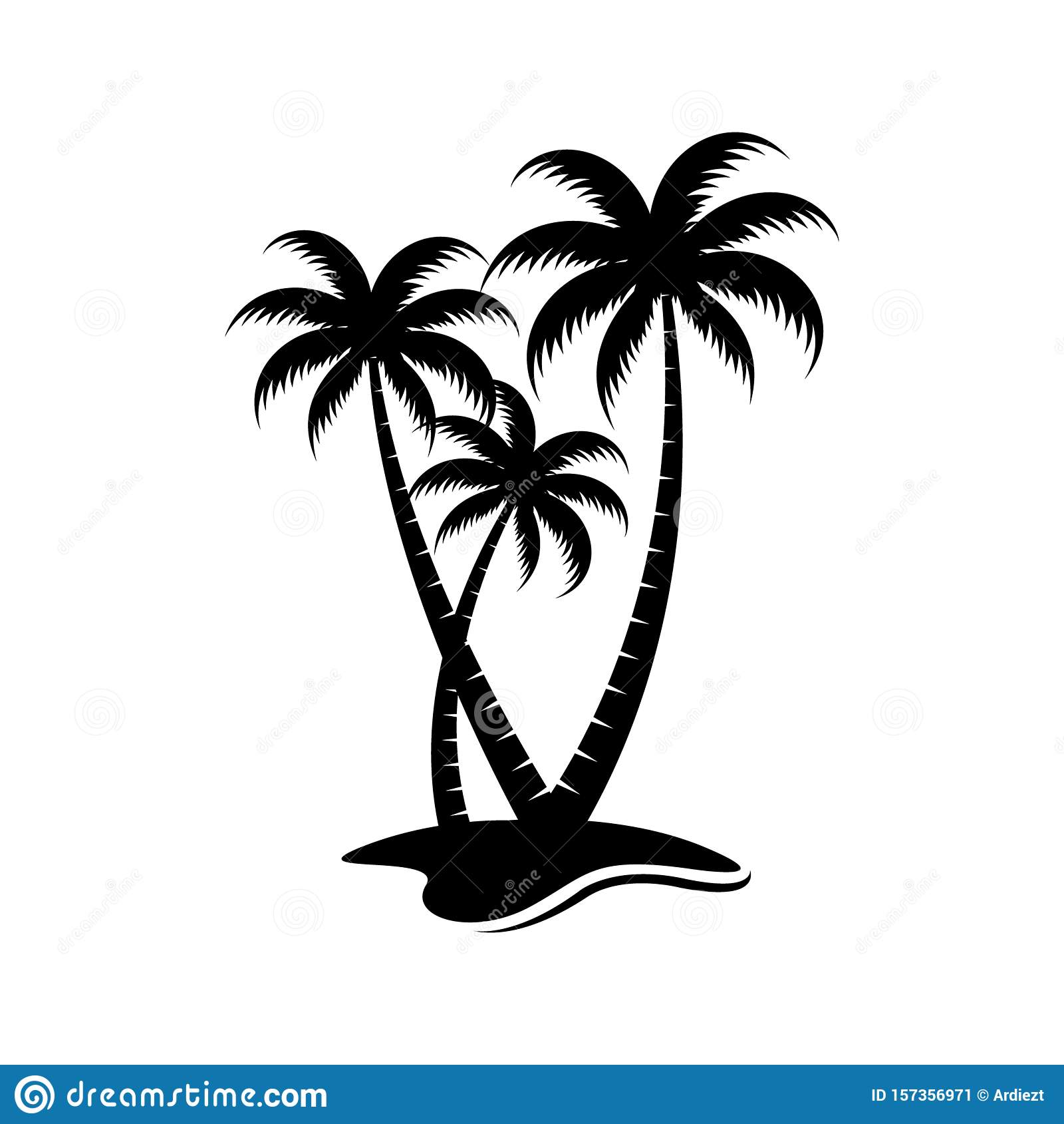 Detail Palm Tree Silhouette Vector Free Nomer 50