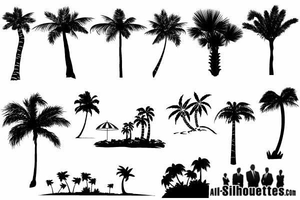 Detail Palm Tree Silhouette Vector Free Nomer 8