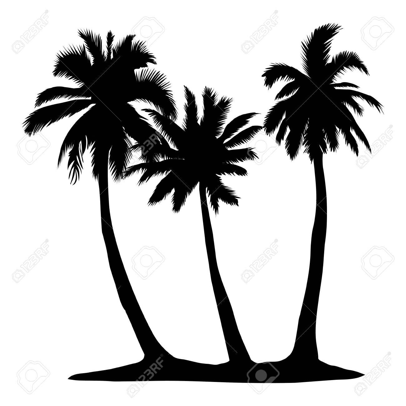 Detail Palm Tree Silhouette Vector Free Nomer 9