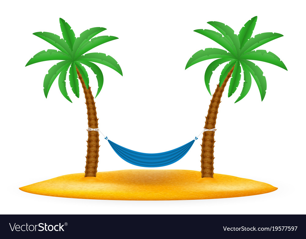 Detail Palm Tree With Hammock Clipart Nomer 12