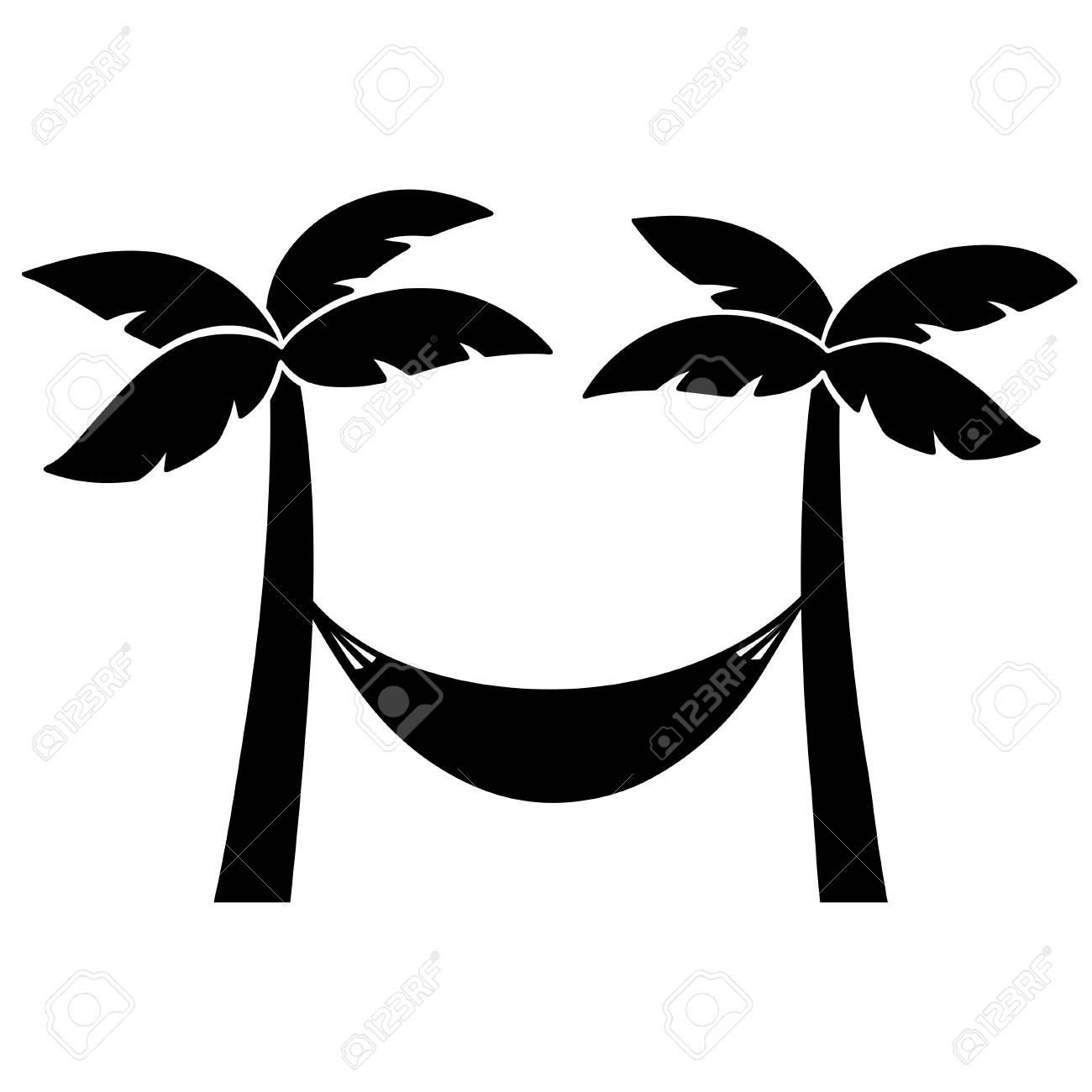 Detail Palm Tree With Hammock Clipart Nomer 16