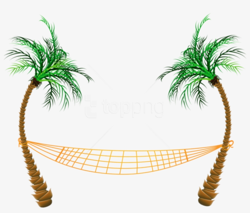 Detail Palm Tree With Hammock Clipart Nomer 30