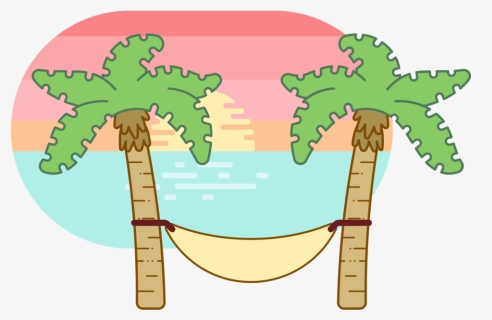 Detail Palm Tree With Hammock Clipart Nomer 40