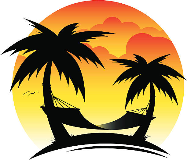 Detail Palm Tree With Hammock Clipart Nomer 41