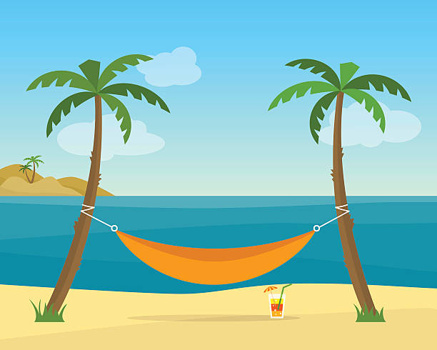 Detail Palm Tree With Hammock Clipart Nomer 42