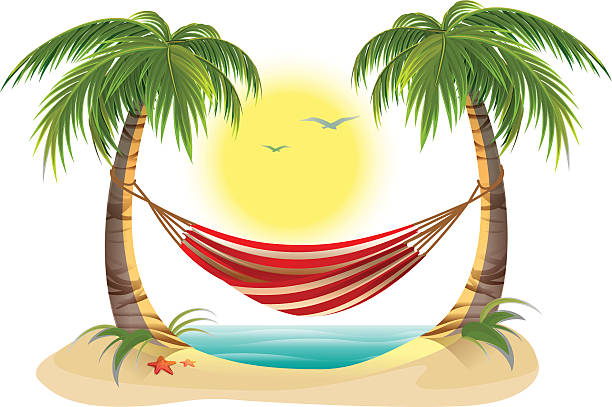 Detail Palm Trees With Hammock Clipart Nomer 2