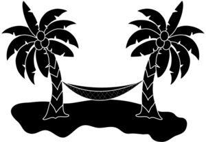 Detail Palm Trees With Hammock Clipart Nomer 12