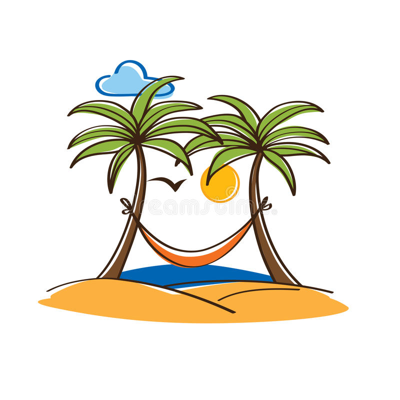 Detail Palm Trees With Hammock Clipart Nomer 14