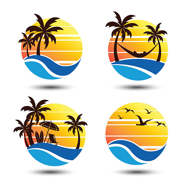 Detail Palm Trees With Hammock Clipart Nomer 29