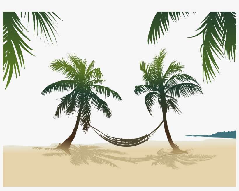 Detail Palm Trees With Hammock Clipart Nomer 30