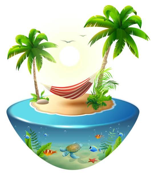 Detail Palm Trees With Hammock Clipart Nomer 39