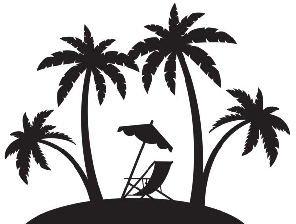 Detail Palm Trees With Hammock Clipart Nomer 47