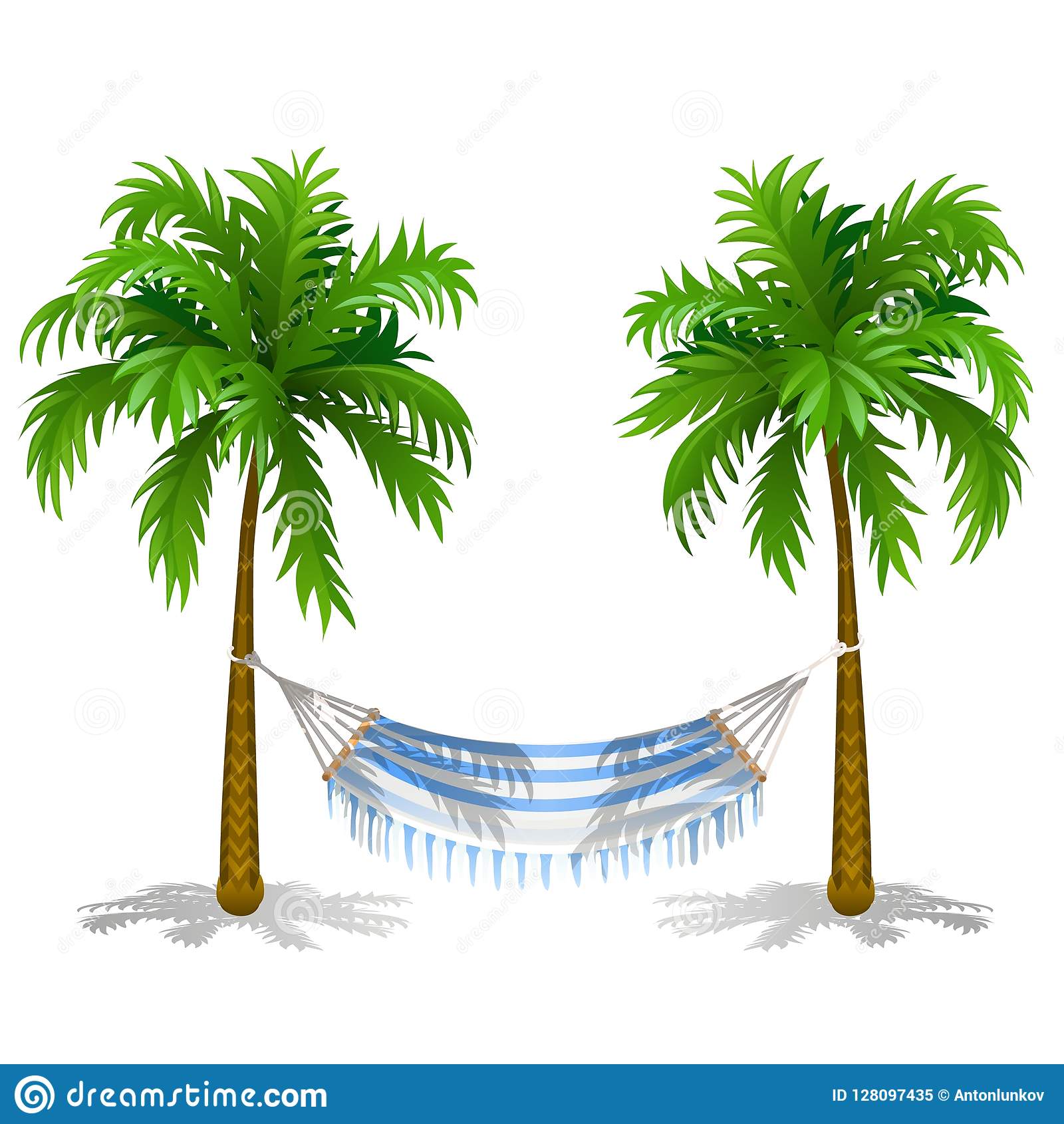 Detail Palm Trees With Hammock Clipart Nomer 53