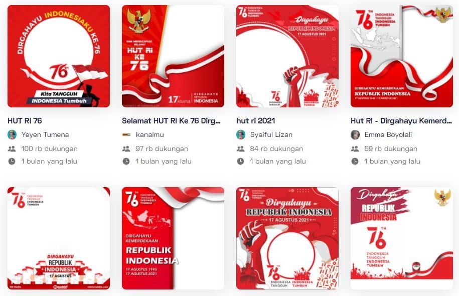 Detail Pamflet Dirgahayu Ri Ke 76 Nomer 58