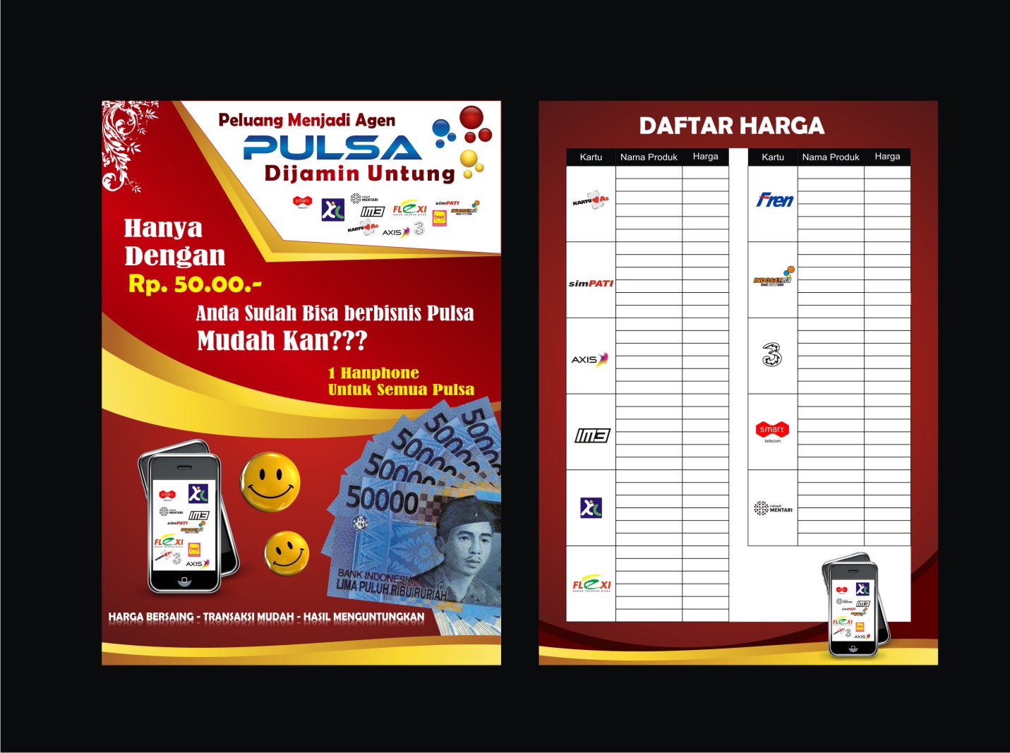 Detail Pamflet Jual Pulsa Nomer 16