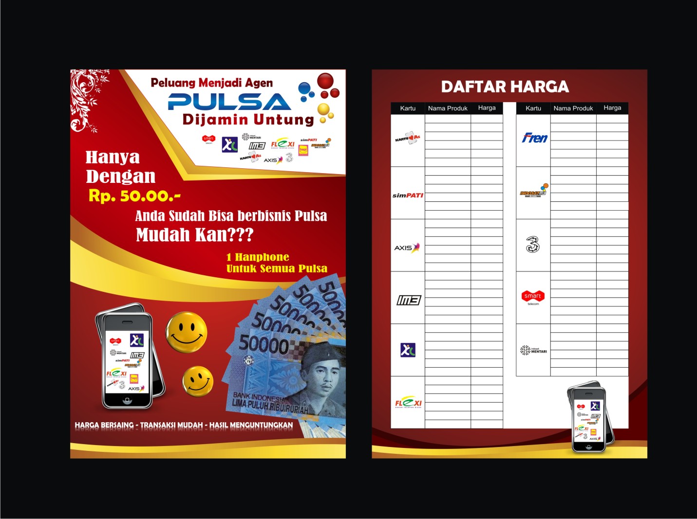 Detail Pamflet Pulsa Nomer 12