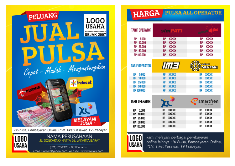 Detail Pamflet Pulsa Nomer 3