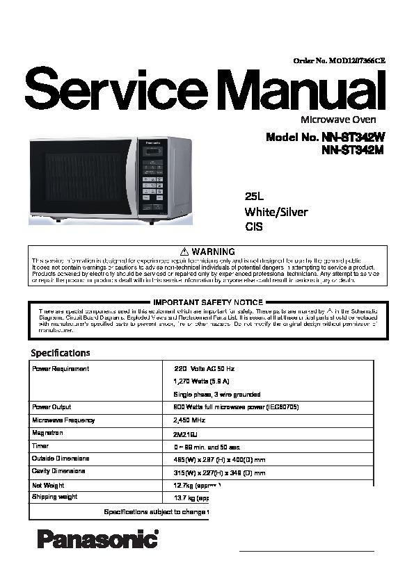 Detail Panasonic Nn St342m Nomer 26