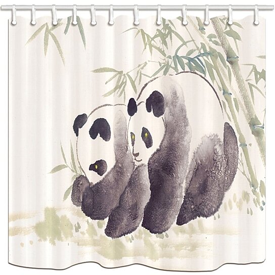 Detail Panda Bear Shower Curtain Nomer 13