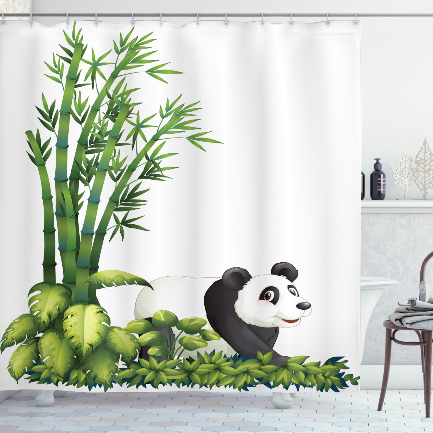 Detail Panda Bear Shower Curtain Nomer 18