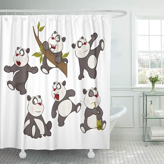 Detail Panda Bear Shower Curtain Nomer 31