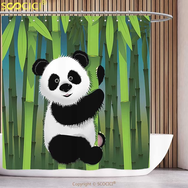 Detail Panda Bear Shower Curtain Nomer 33